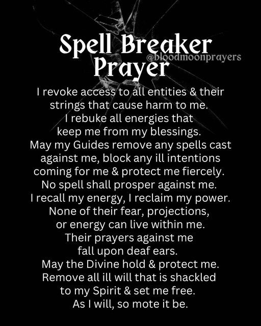 Spell Breaker, Energy Healing Quotes, Smudging Prayer, Spells That Actually Work, Curse Spells, Banishing Spell, Good Luck Spells, Spells For Beginners, Spiritual Warfare Prayers