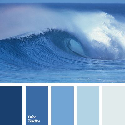 a blue color palette with an ocean wave