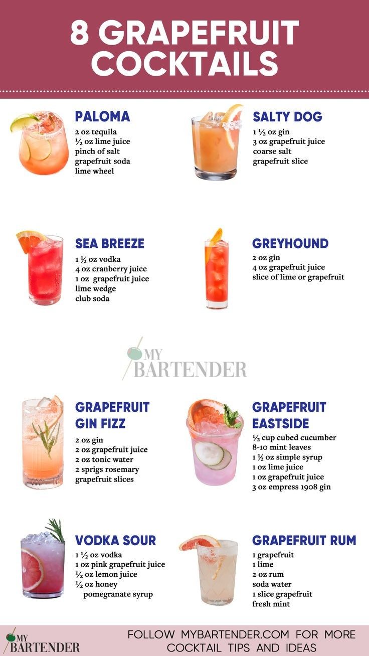 the 8 types of grapefruit cocktails that are great for any type of drink