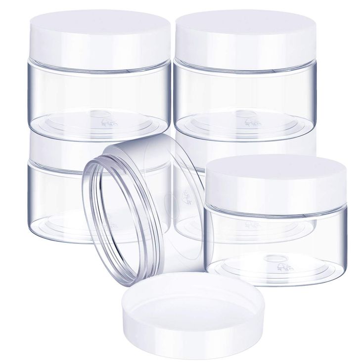 PRICES MAY VARY. Package includes: set of 6 pieces, durable, refillable, clear plastic cosmetic container jars with screw-on lids, suitable for beauty products, cosmetics, lotions, DIY making or others, detailed dimensions are shown in the figure Reliable material: these round plastic pot jars adopt good quality PET plastic, not easy to be broken, chemical resistance and impact resistance, keep everything neat and organized Leak proof and airtight: the foam liner on the top lid creates an airtig Eye Shadow Nails, Shadow Nails, Paint Jewelry, Plastic Jars With Lids, Nails Paint, Makeup Jars, Lip Balm Containers, Makeup Containers, Clear Plastic Containers