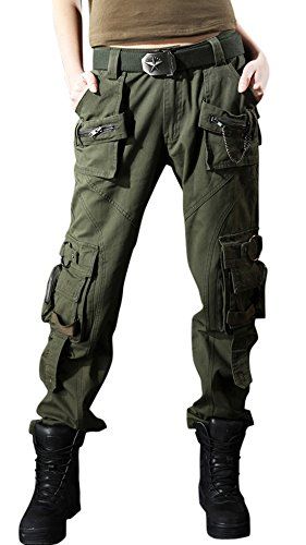 Chouyatou Womens Casual Loose Military MultiPocket Wild Ribstop Cargo Pant Large Army Green * Continue to the product at the image link. Army Cargo Pants, Combat Pants, Army Pants, Military Pants, Cargo Pants Outfit, Pant Trends, Cargo Pant, Character Outfits, Military Fashion