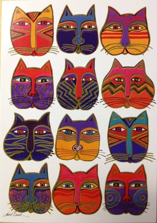 an image of many different colored cats