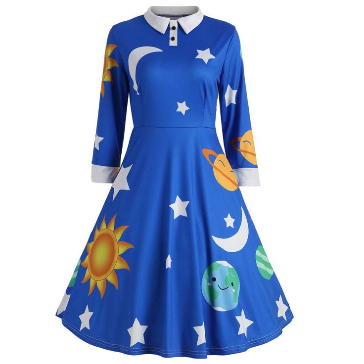 PRICES MAY VARY. Casual Dresses for Women planet dress moon dress sun and moon dress sun and moon costume starry sky digital print dress space dress miss frizzle costume ms frizzle dress mrs frizzle dress frizzle miss frizzle dress mrs frizzle dress plus size mrs frizzle costume madeline dress for girls magic dress ms frizzle shirt miss frizzle costume women miss frizzle middle school prom dresses frizzle dresses frizzle dresss mizz frizzle costume mizz frizzle dress peter pan collar a line dres Frizzle Costume, Sun And Moon Print, Ms Frizzle, Vintage Dresses Online, Vintage Print Dress, Halloween Coustumes, Marine Uniform, Moon Moon, Dress Stores Online