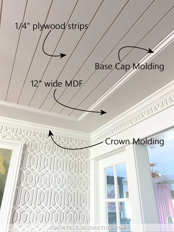 how to install the crown molding on a ceiling in your home or office - step by step instructions