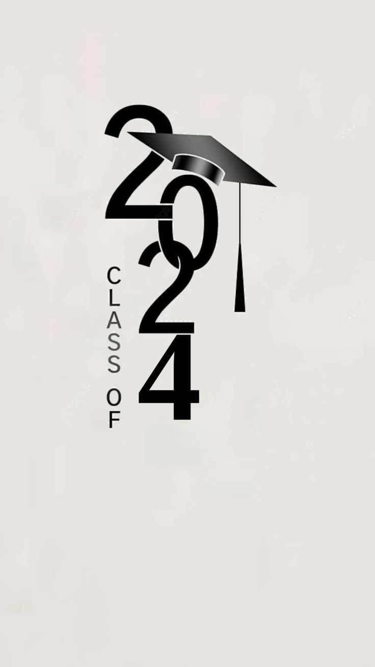 the class of 2014 graduation logo is shown in black and white on a gray background