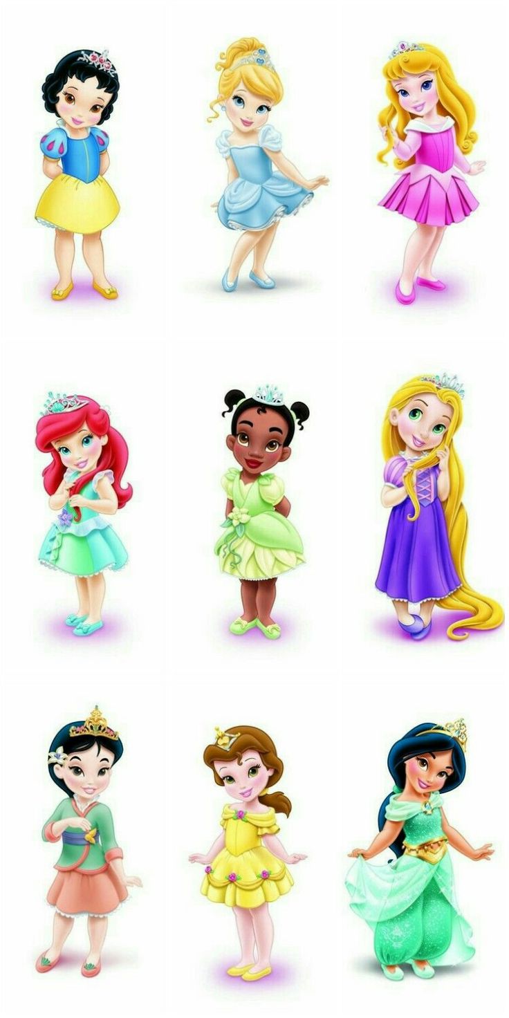 the princesses are all dressed up in their dresses