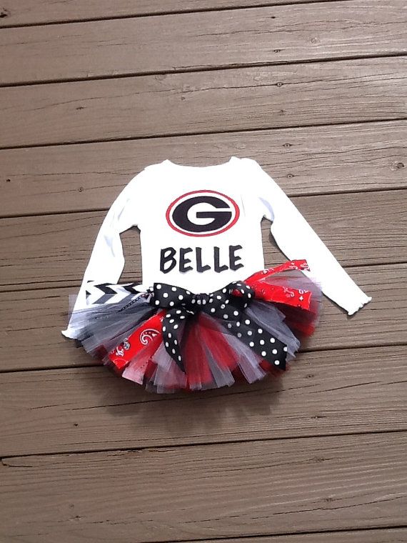 Girls game day Tutu & shirt set. Black white by EverythingSorella, $52.50 Uga Baby, Tutu Shirt, Baby Bulldog, Georgia Dawgs, Sweet Annie, Miracle Baby, Baby Inspiration, Tutu Outfits, Game Day Shirts