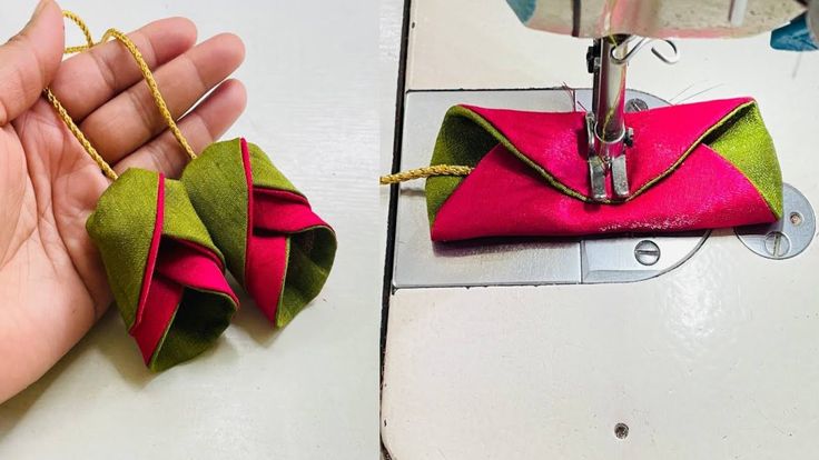 someone is working on something that looks like origami and has been sewn