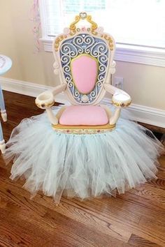 Pink Cinderella, Princess Chair, Cinderella Birthday Party, Disney Princess Birthday Party, Princess Theme Birthday, Princess Theme Birthday Party, Princess Tea Party, Cinderella Party, Disney Princess Birthday