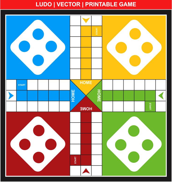 the ludo board game with four different colors