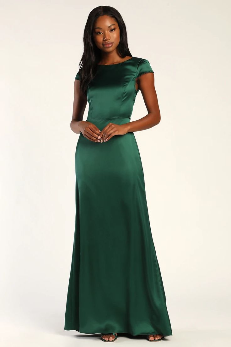 Satin Dresses High Neck, Glamorous Solid Color Sleeveless Dress, Elegant Cap Sleeve Dress For Night Out, Fitted Green Satin Sleeveless Dress, Green Fitted Satin Sleeveless Dress, Fitted Satin Dress With Cap Sleeves, Chic Sleeveless Solid Evening Dress, Chic Solid Sleeveless Evening Dress, Chic Solid Color Sleeveless Evening Dress