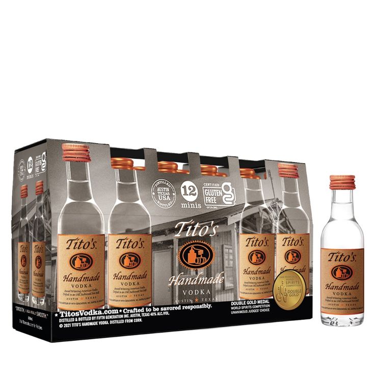 six bottles of tios rum in front of a white background