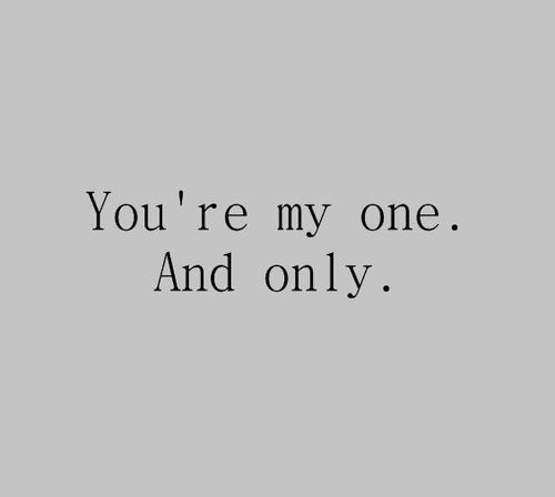 the words you're my one and only are in black on a gray background