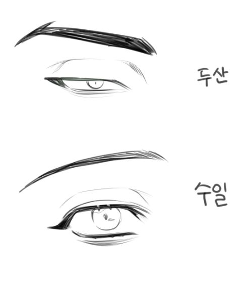 the eyes are drawn in different ways