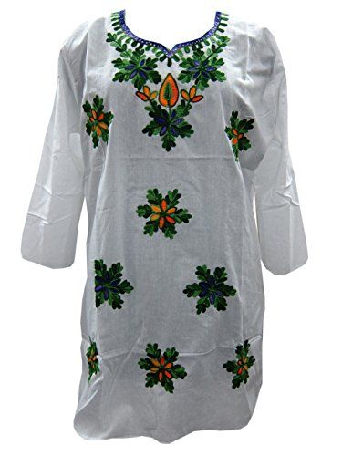 Boho Indian Kurta White Tunic Tops Floral Embroidered Cot... https://www.amazon.ca/dp/B06XZ7G6W8/ref=cm_sw_r_pi_dp_x_hppRzbKXAY3QQ #TUNIC #BOHO #FASHION #HIPPIE #SALE #WHITE #GIFT #BOHOHIPPIE #GIFTFORHER White Tunic Blouse, Fashion Hippie, Bohemian Tunics, White Tunic Tops, Indian Kurta, White Tunic, Tunic Styles, Bohemian Fashion, Tunic Blouse