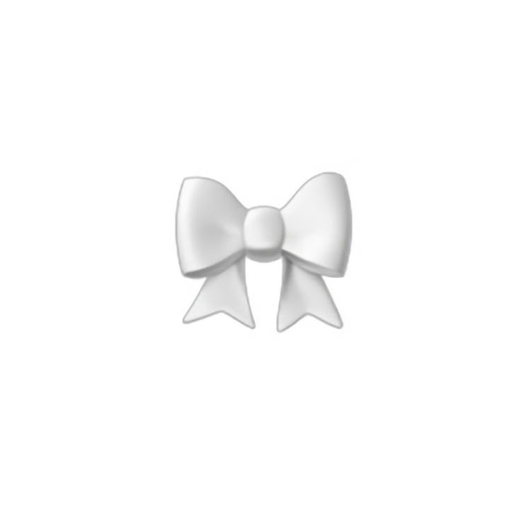 a white bow on a white background