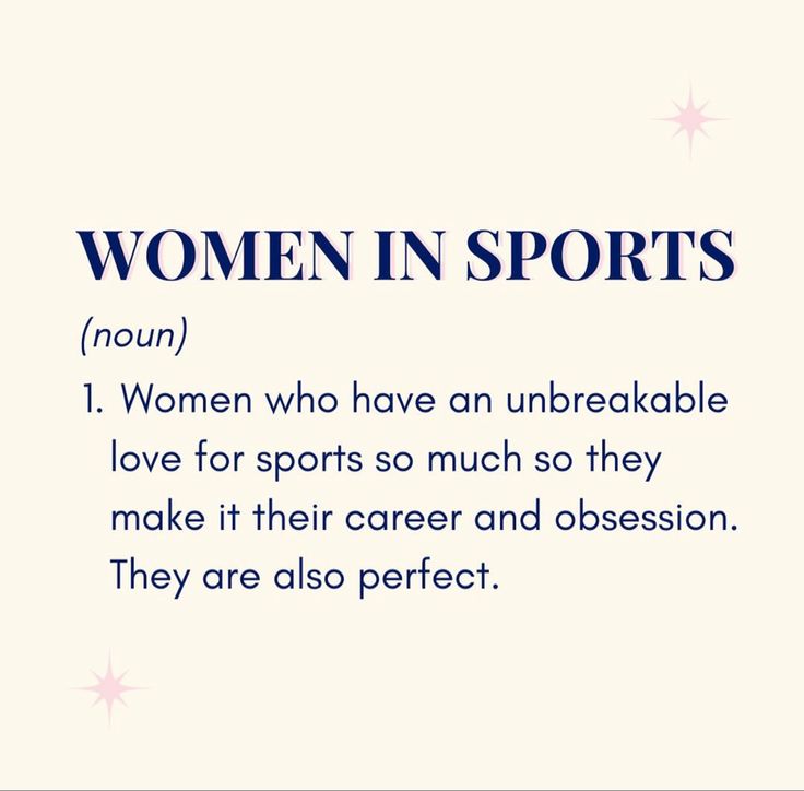 the words women in sports written on a white background