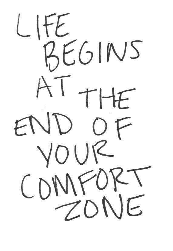 someone wrote this on their iphone to say it is the end of your comfort zone