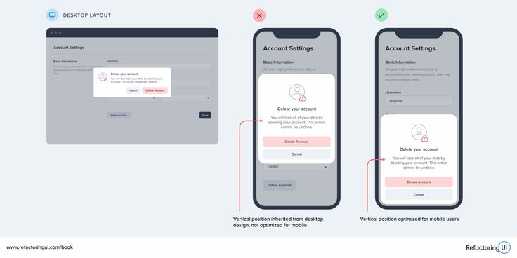 two screens showing the different settings for an app on their phones, with text and icons above them