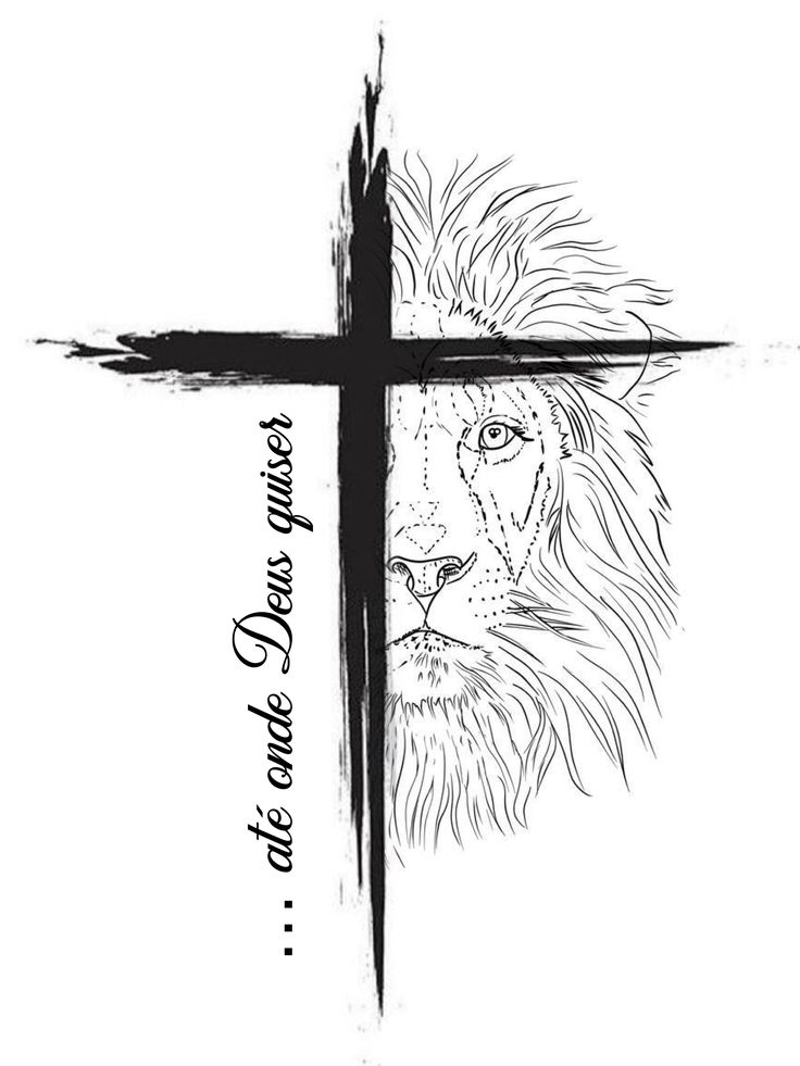 a cross with a lion on it and the words jesus is alive in black ink