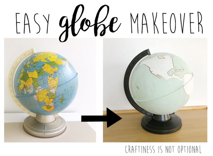 an easy globe makeover for kids and adults