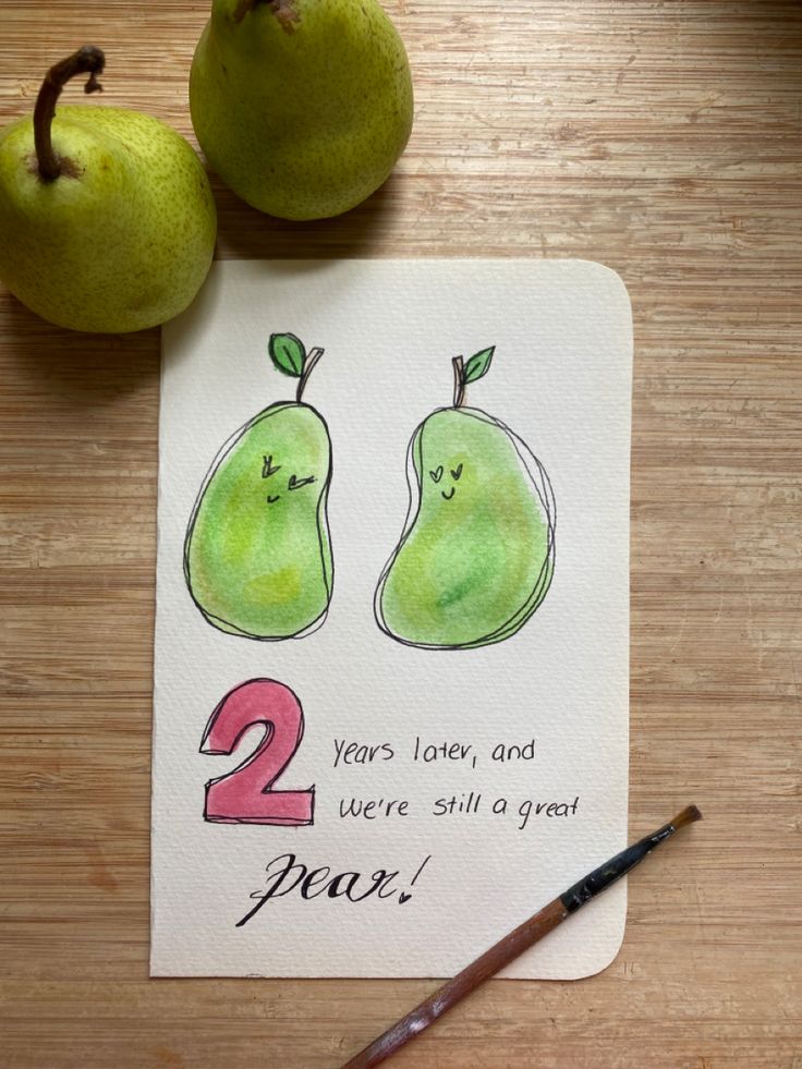 2 Year Anniversary Drawing, 2 Year Anniversary Card Ideas, First Anniversary Card Ideas, One Year Anniversary Card Diy, 2 Year Anniversary Cards For Boyfriend, Card Ideas Anniversary, 2 Year Anniversary Card, Watercolor Anniversary Cards Diy, Homemade Anniversary Cards For Him