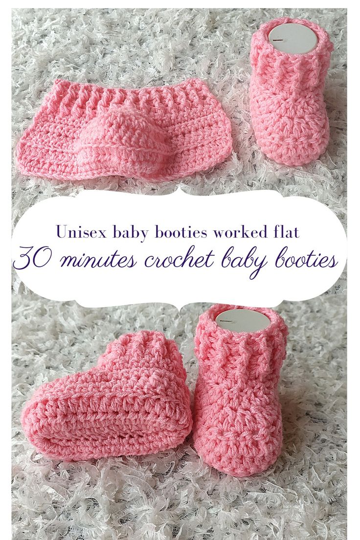 Crochet baby booties worked in rows! Easy peasy crochet baby booties, 10 minutes crochet baby booties Crochet Baby Shoes Free Pattern, Crochet Baby Booties Free Pattern, Crocheted Baby Booties, Crochet Baby Socks, Baby Booties Free Pattern, Crochet Baby Booties Pattern, Crochet Baby Boots, Baby Booties Knitting Pattern, Crochet Baby Shoes Pattern