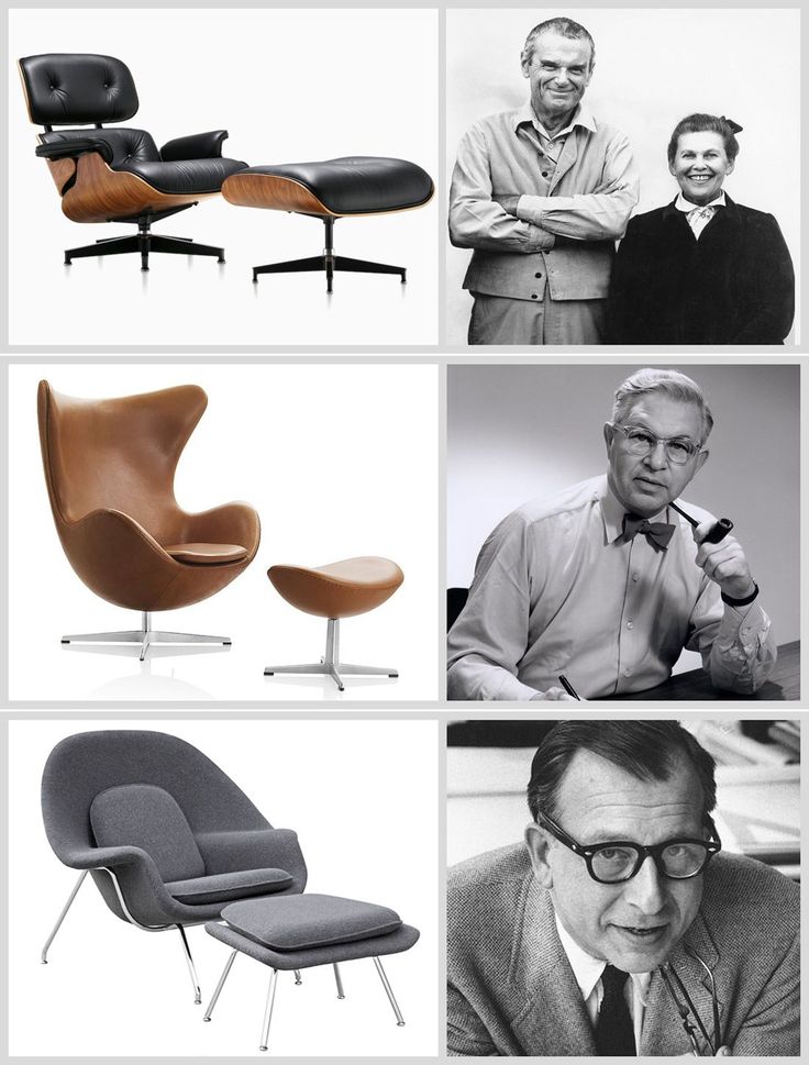 an image of some chairs and people in black and white photo collage with one man looking at the camera