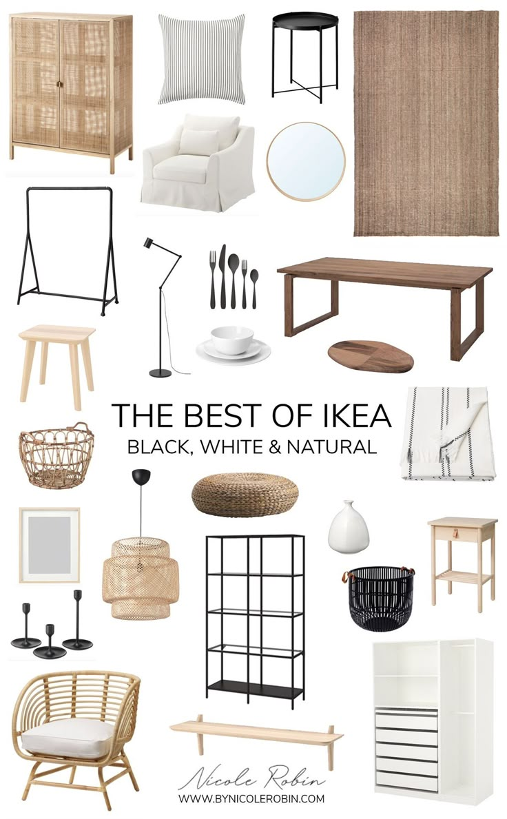 the best of ikea black, white and natural