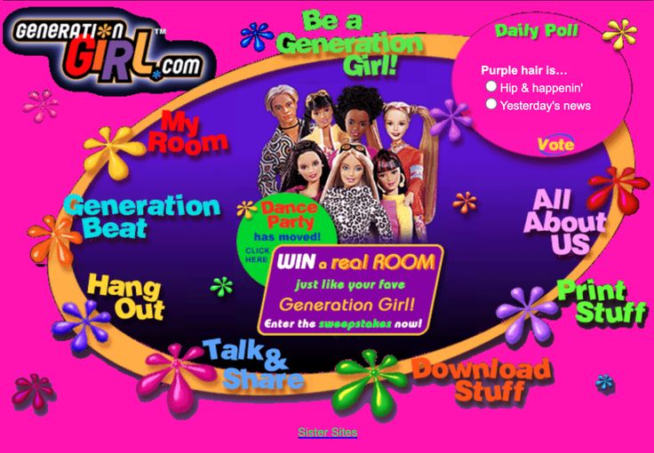 an advertisement for the generation girl show, with many different colors and designs on it