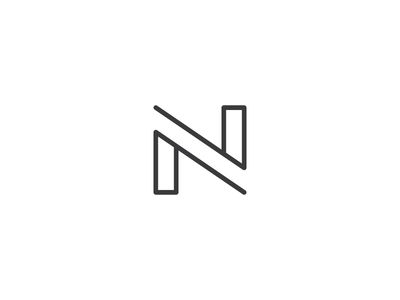 the letter n is made up of thin lines and has two diagonals on each side