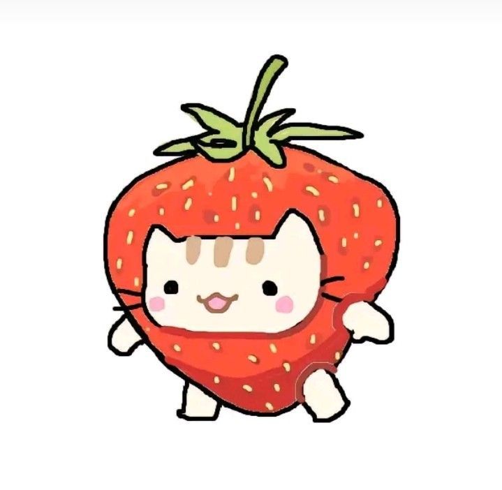 an animal with a strawberry on it's back