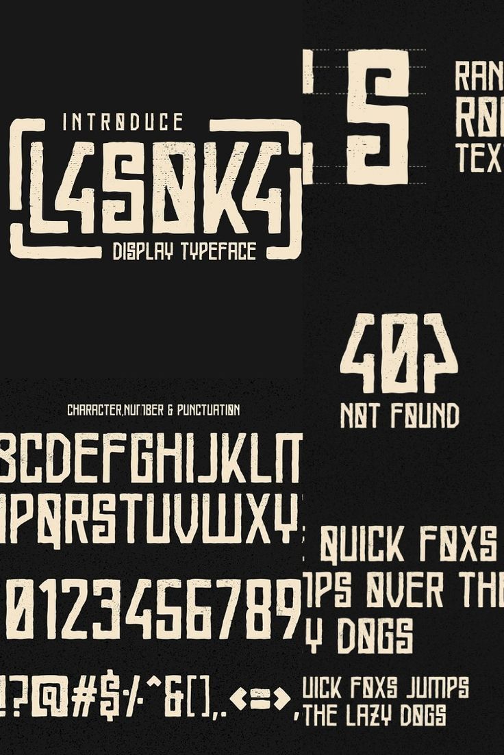 some type of font and numbers on a black background