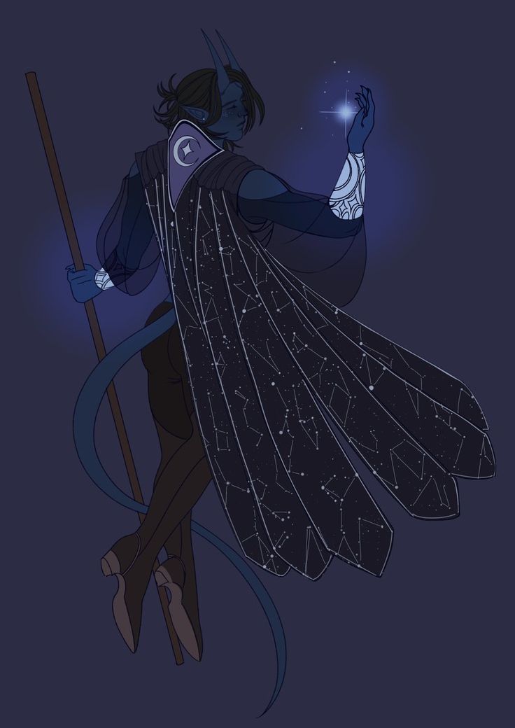 an image of a man holding a wand in his hand and wearing a dress with stars on it