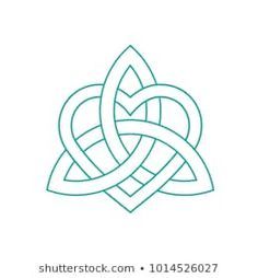 an image of a celtic knot in the shape of a heart on a white background