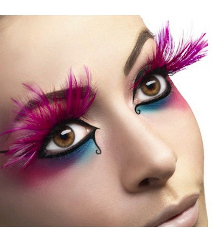 Trucco Smokey Eye, Long False Lashes, Teal Palette, Feather Eyelashes, Fantasy Make-up, Drag Make-up, Pink Feathers, Eye Makeup Tips, Fantasy Makeup