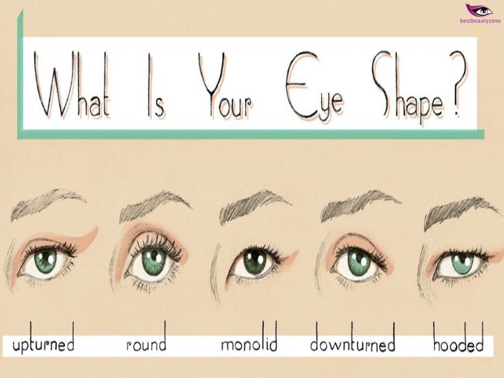 hooded eyes How to determine your eye shape makeup for round eyes Makeup Tricks for Every Eye Shape types of eye shapes upturned eyes What is the most attractive eye shape? What is the most common eye shape Eye Shapes Drawing, Eye Shape Chart, Makeup For Round Eyes, Different Types Of Eyes, Eye Shape Makeup, Shapes Drawing, Protruding Eyes, Monolid Eyes, Eyeliner Shapes