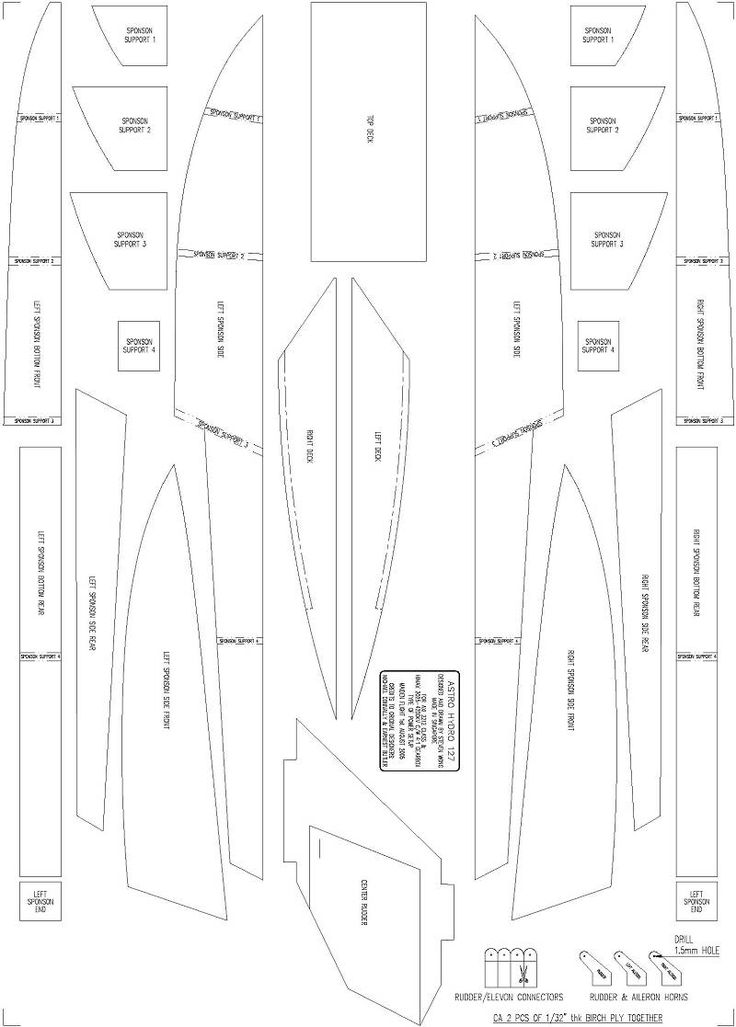 an image of the pattern for a boat that is cut out and ready to be used