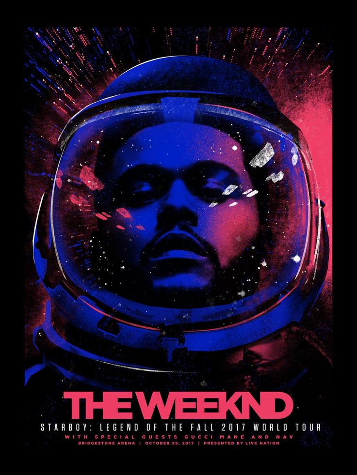 the weeknd poster with an astronaut's face