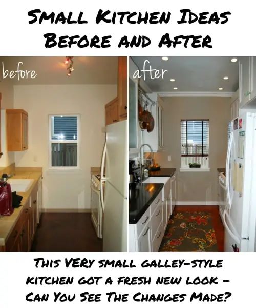 before and after photos of small kitchen remodel