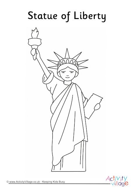 the statue of liberty coloring page