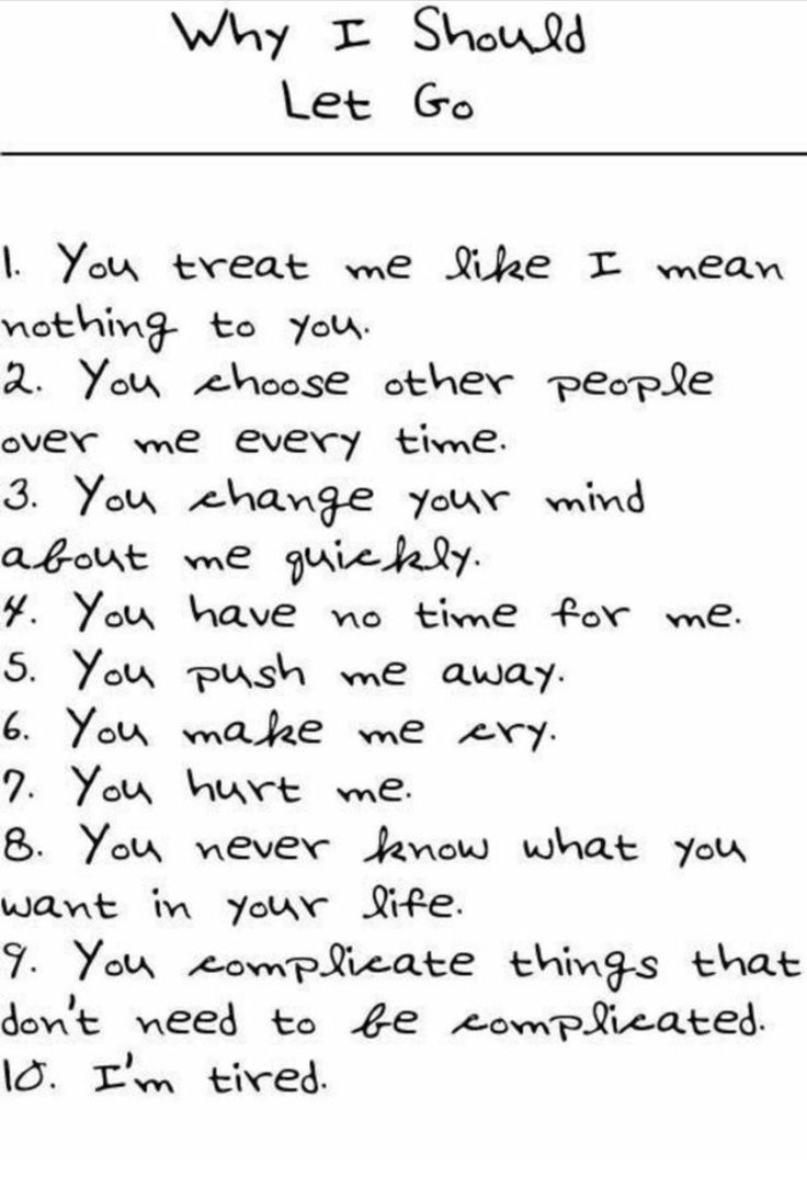 a handwritten letter to someone who is not in love with her boyfriend, and the caption says'why i should you treat me like