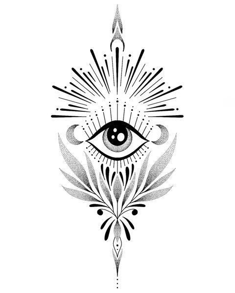 an all seeing eye tattoo design