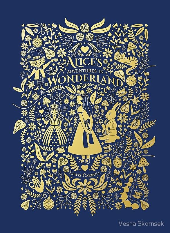 an image of the cover to alice's adventures in wonderland