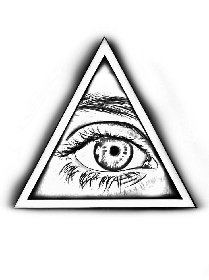 a triangle with an eye inside it