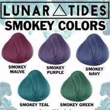 Smokey Teal Hair, Medium Pink Hair, Lunar Tides Hair Dye, Emerald Hair, Dark Ombre, Semi Permanent Hair Dye, Teal Hair, Hair Color Chart, Hair Color Pastel