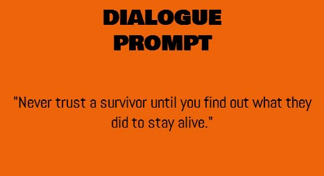 an orange background with black text that says,'never trust a survivor until you find out what they did to stay alive '