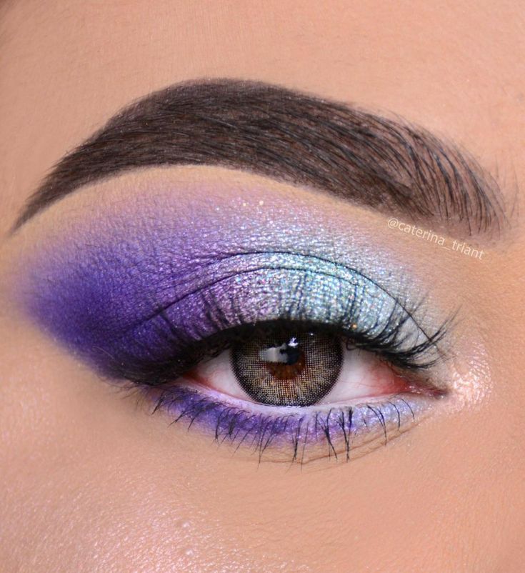 Blue Purple Eye Makeup, Purple And Blue Eyeshadow Looks, Blue And Purple Makeup Looks, Blue And Purple Eyeshadow Looks, Purple And Blue Eyeshadow, Blue And Purple Eyeshadow, Make Up Yeux, Teal Eyeshadow, Teal Makeup