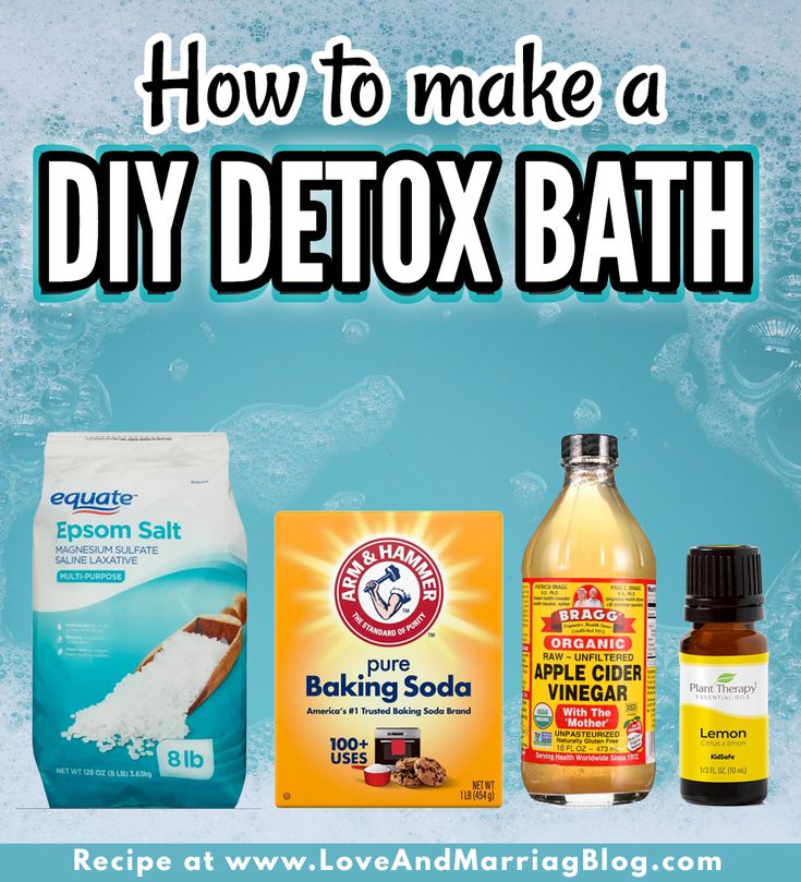 DIY Detox Bath - to relax and unwind - Love and Marriage Foot Bath Detox Recipes, Detox Bath For Sickness Kids, Bath Soak For Colds, Detoxing Bath Soak, Diy Detox Bath, Epson Salt Detox Bath Recipe, Body Detoxification Natural, Flush Toxins From Body Cleanses, Goddess Bath Recipes