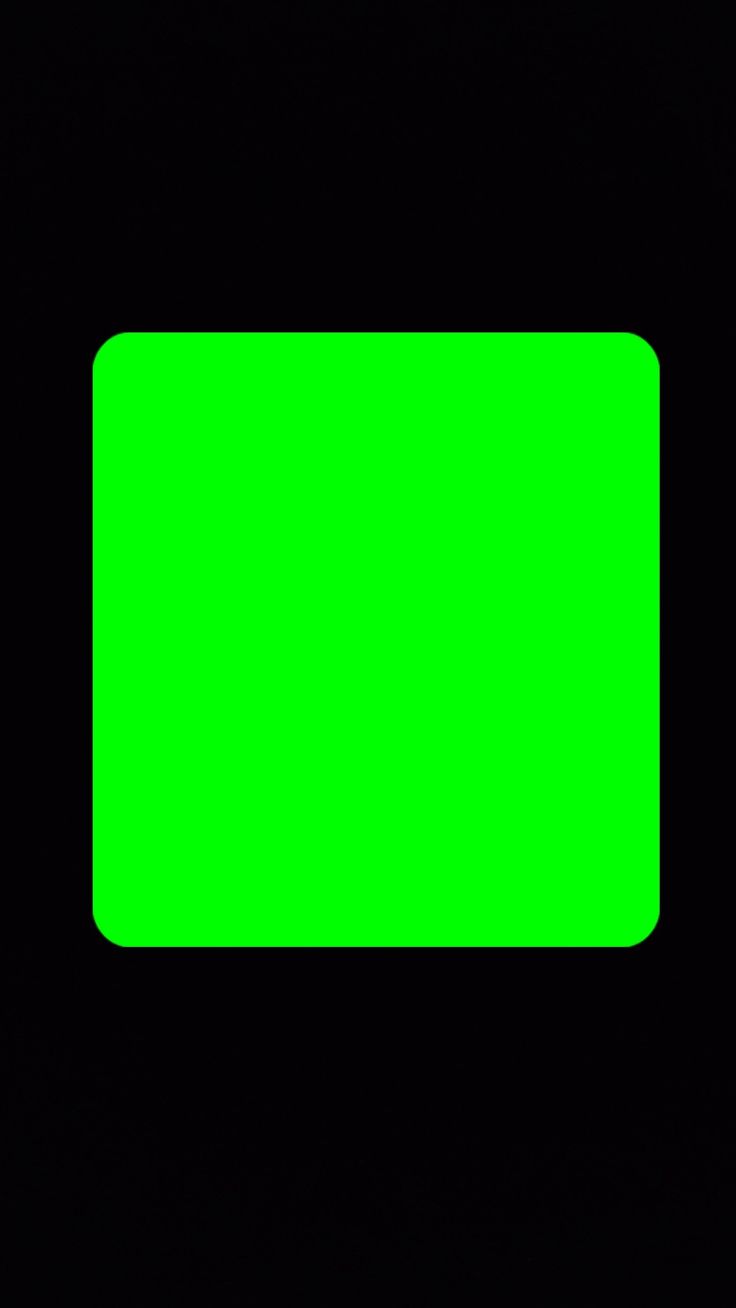 a green square on a black background